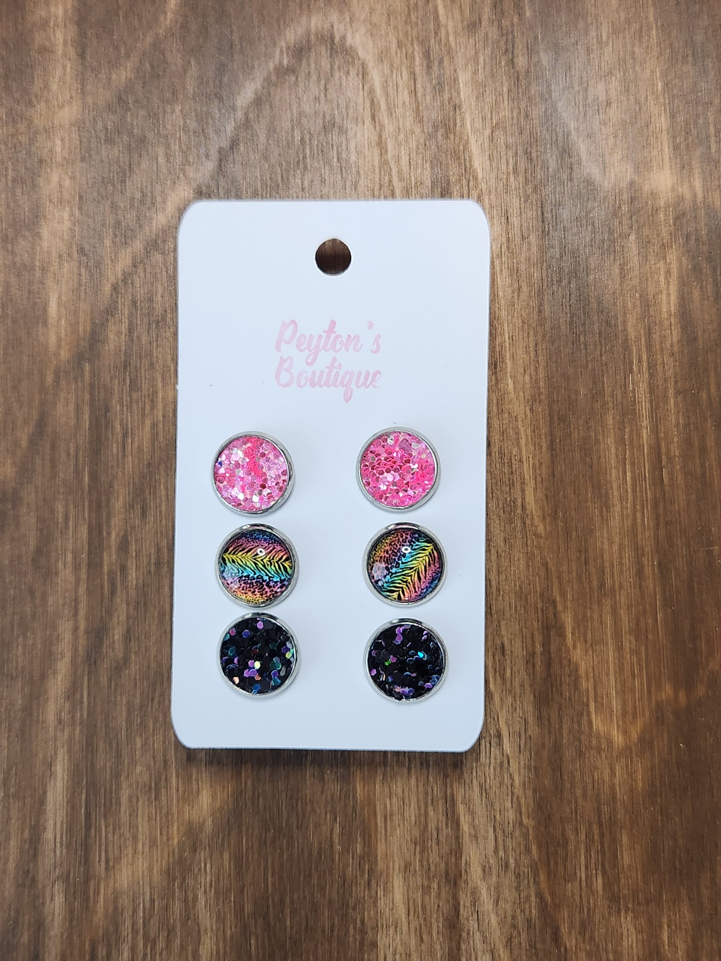 12mm Stud Earring Set Animals