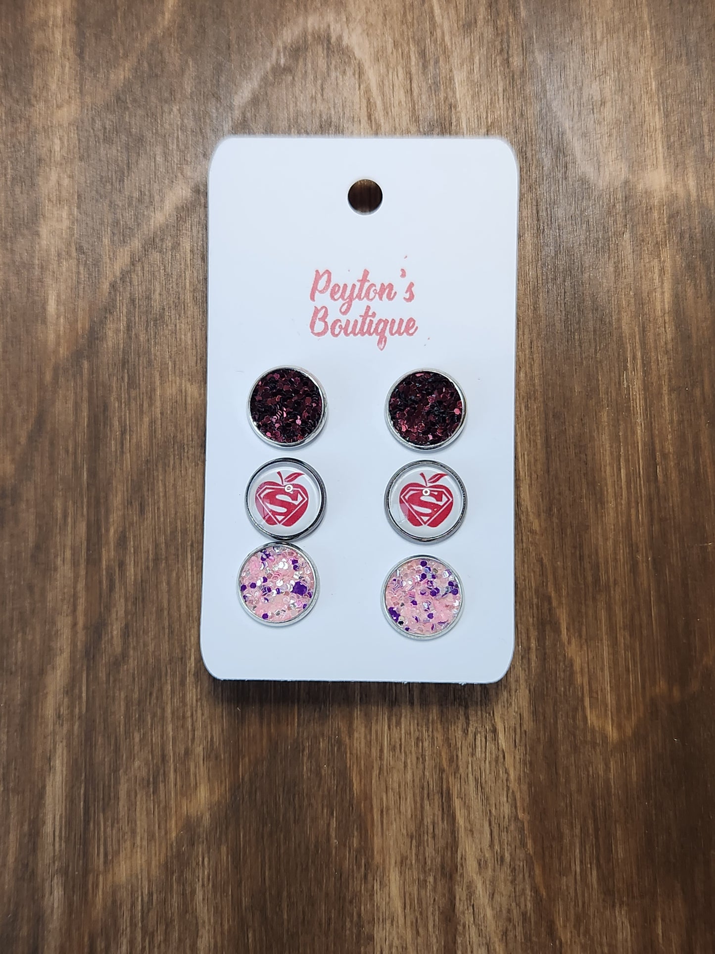 12mm Stud Earring Set