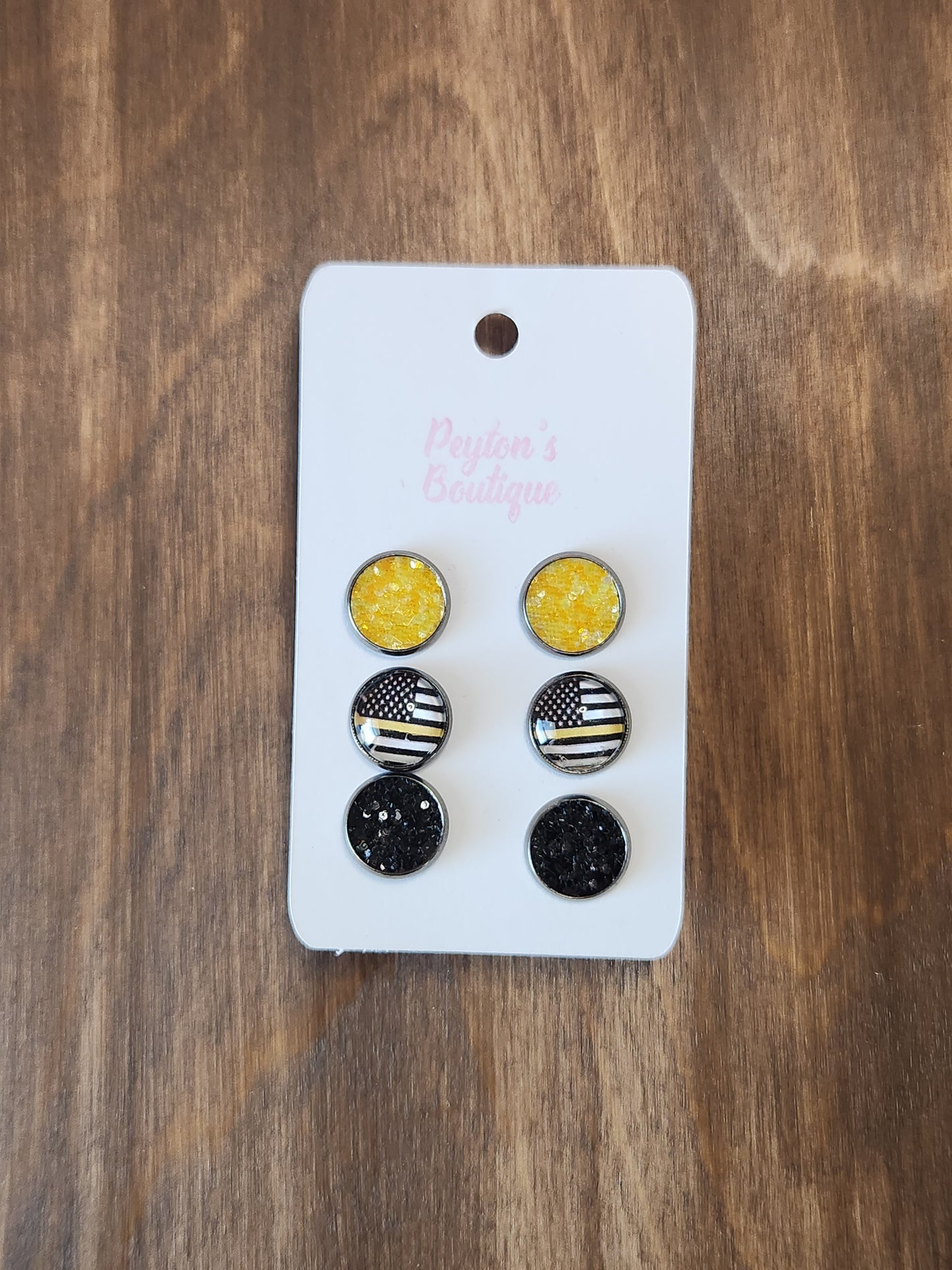 12mm Stud Earring Set First Responders