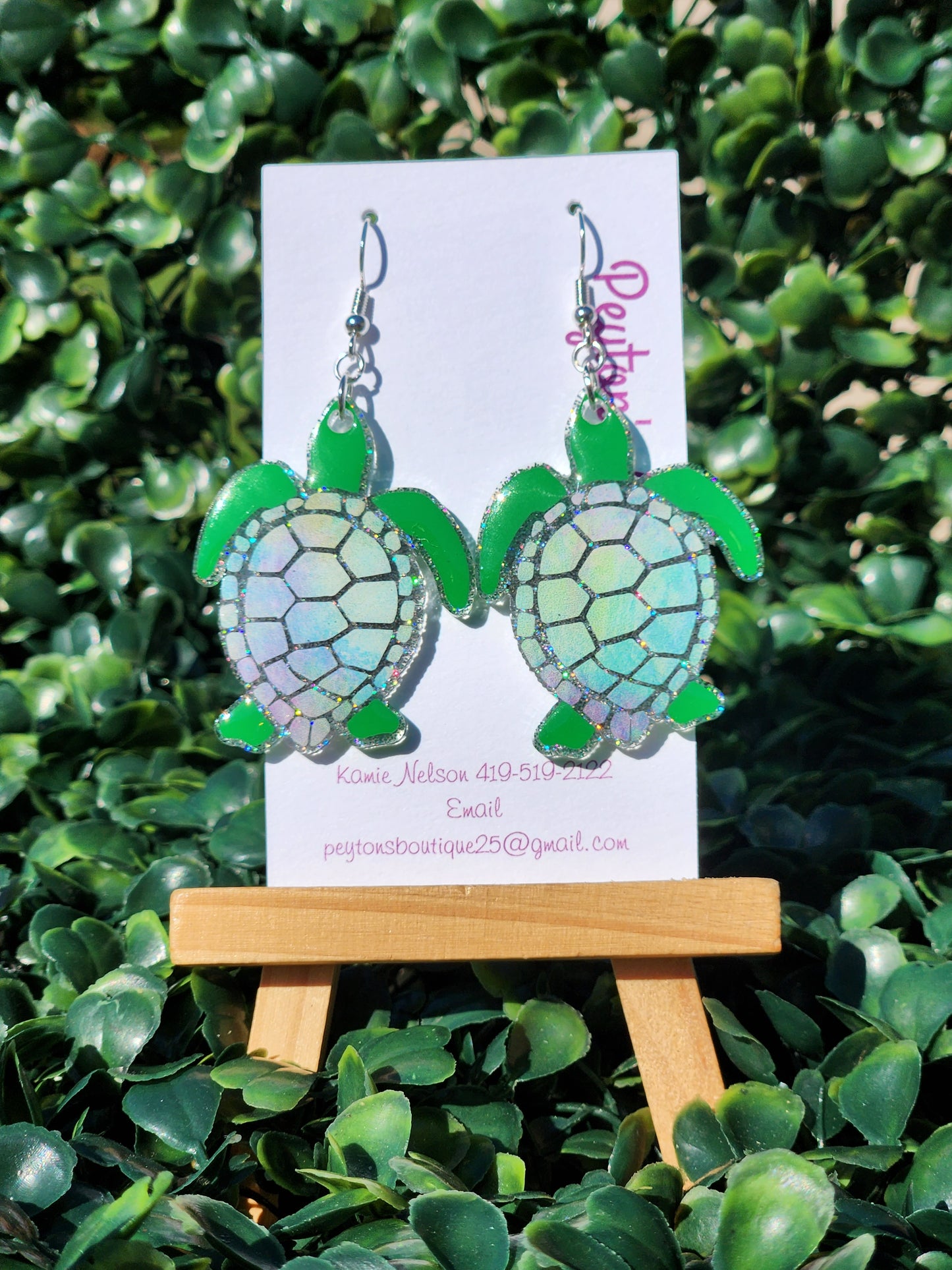 Acrylic Earrings Turtles