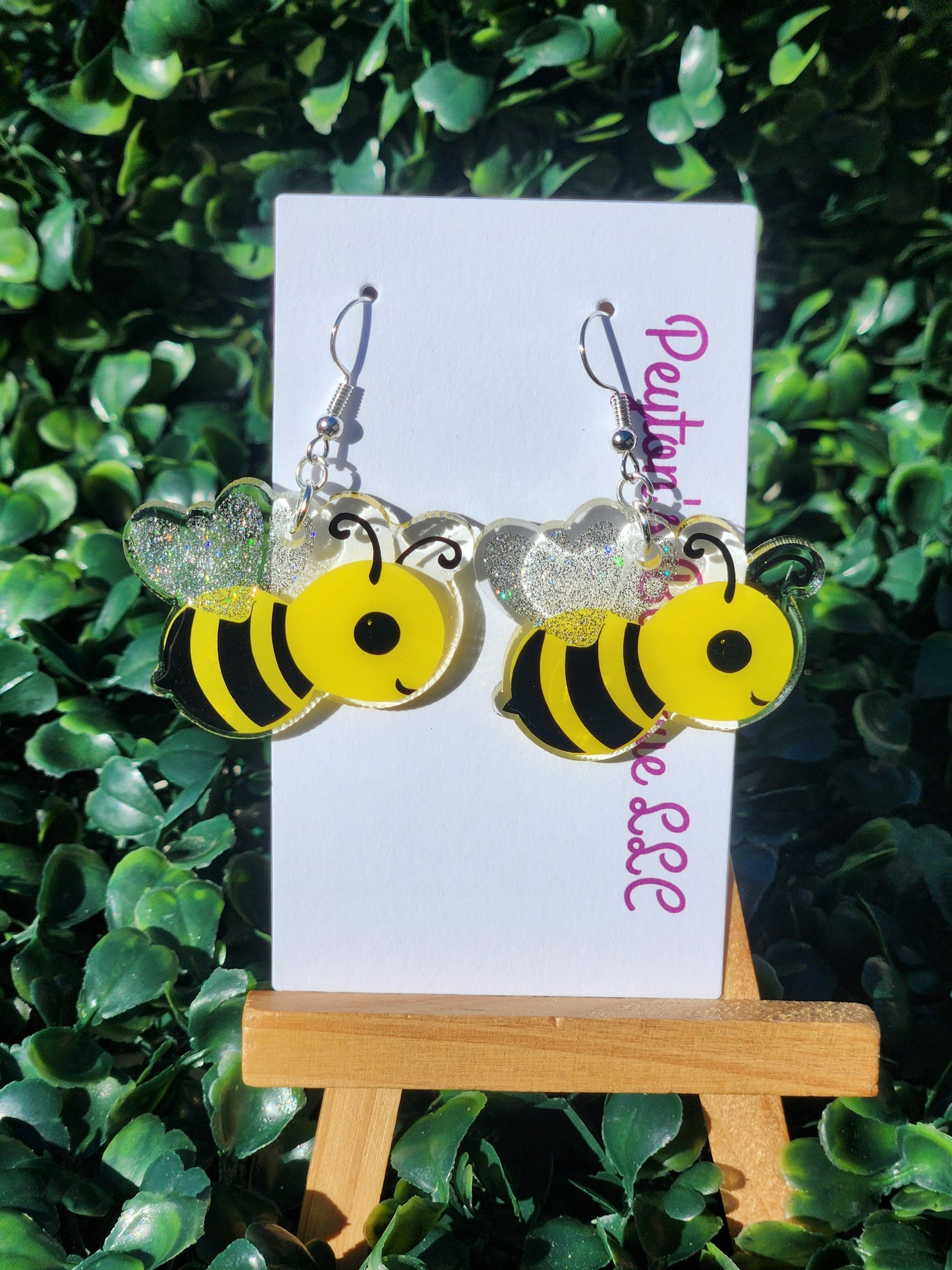 Acrylic Earrings Bee