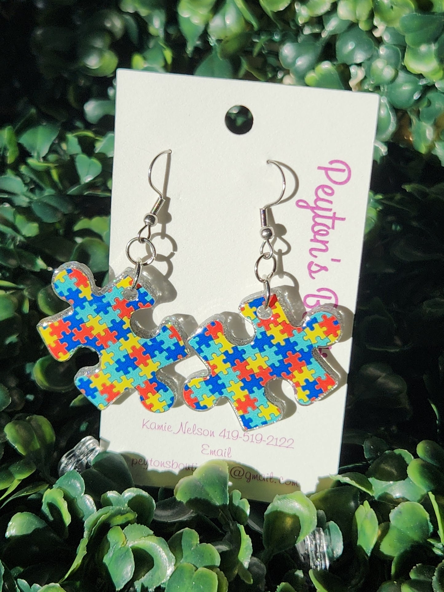 Acrylic Earrings Puzzle