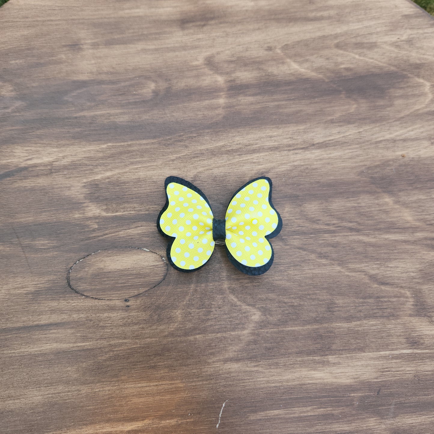 Faux Leather Butterfly Dots