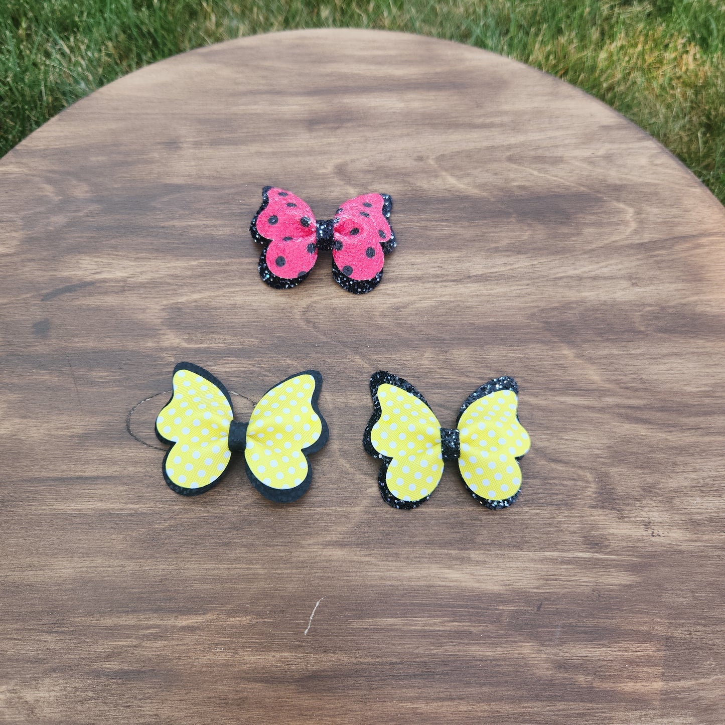 Faux Leather Butterfly Dots