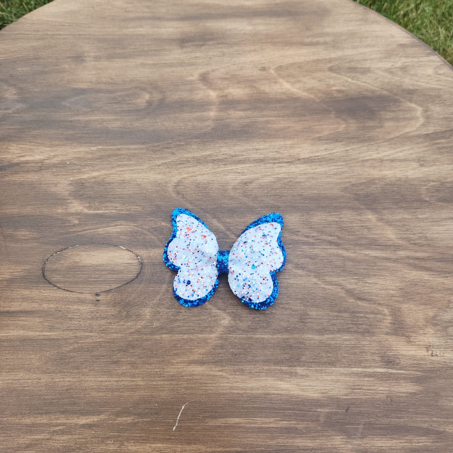 Faux Leather Butterfly Glitter