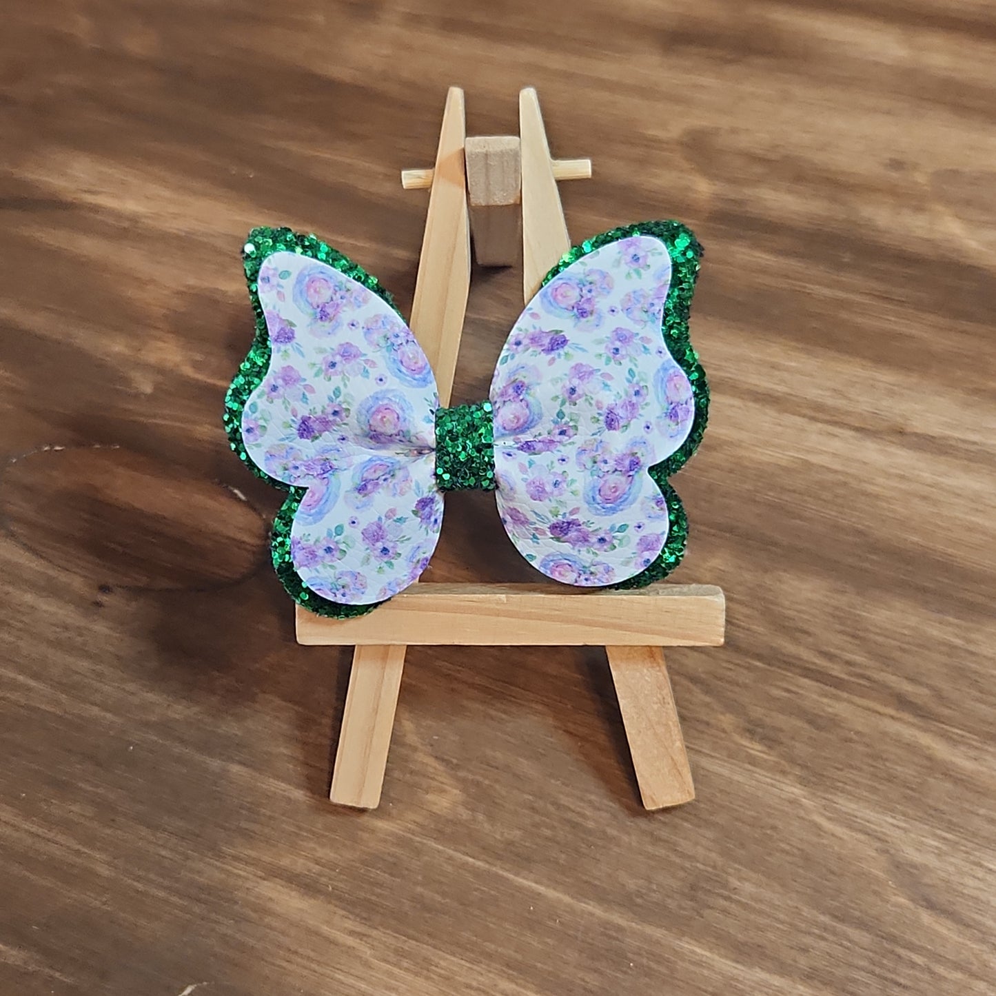 Faux Leather Butterfly