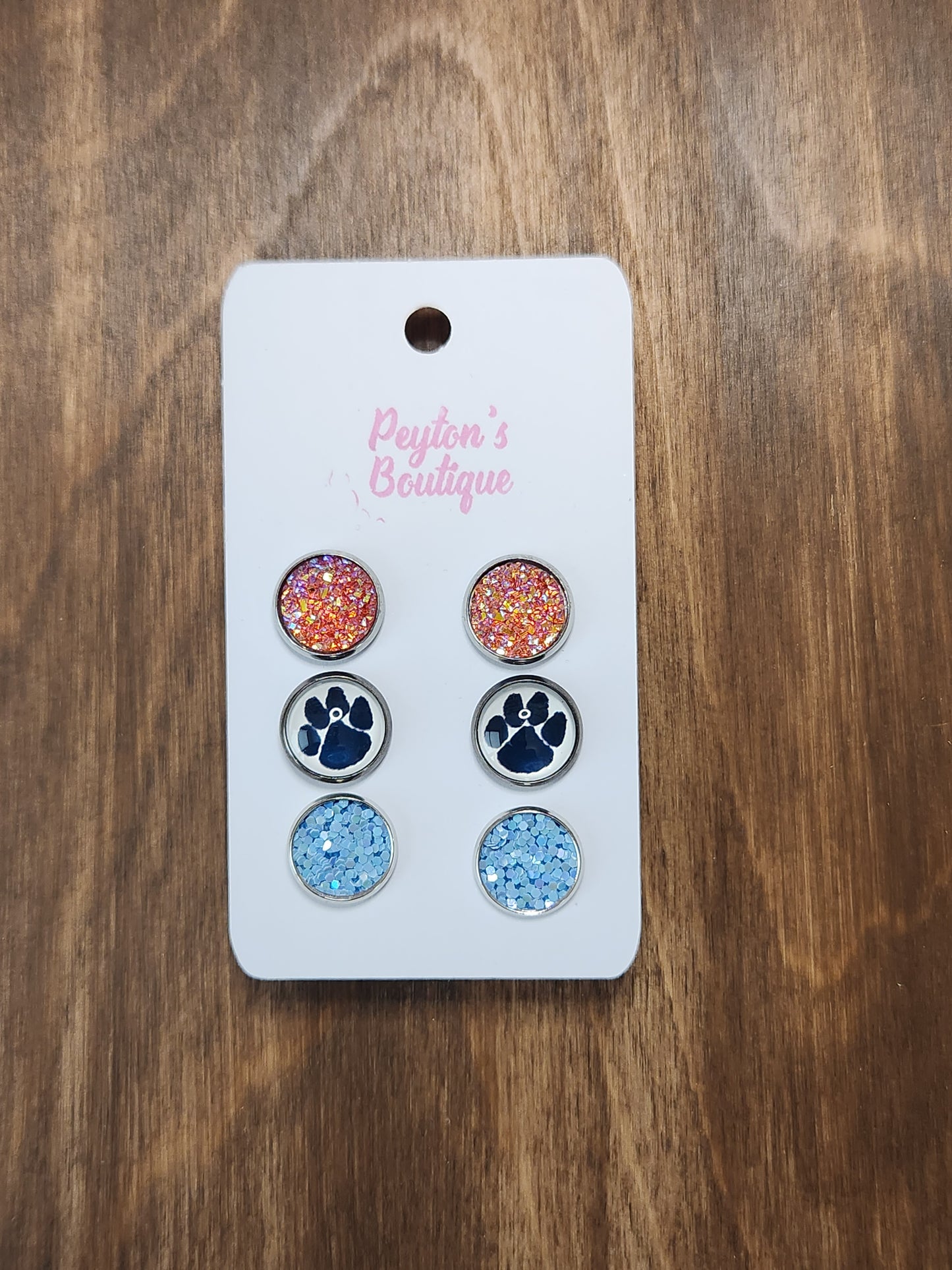 12mm Stud Earring Set Animals