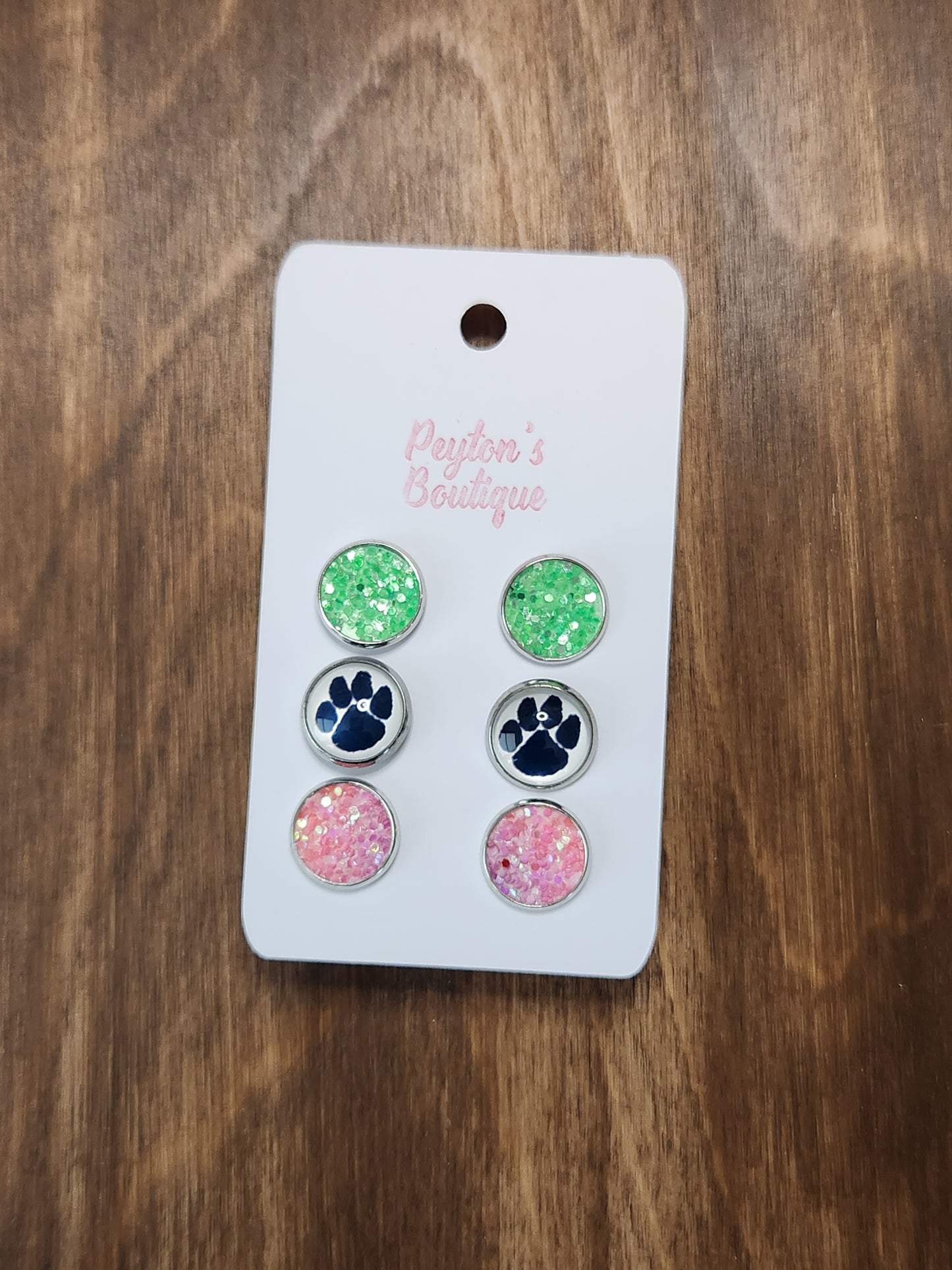 12mm Stud Earring Set Animals