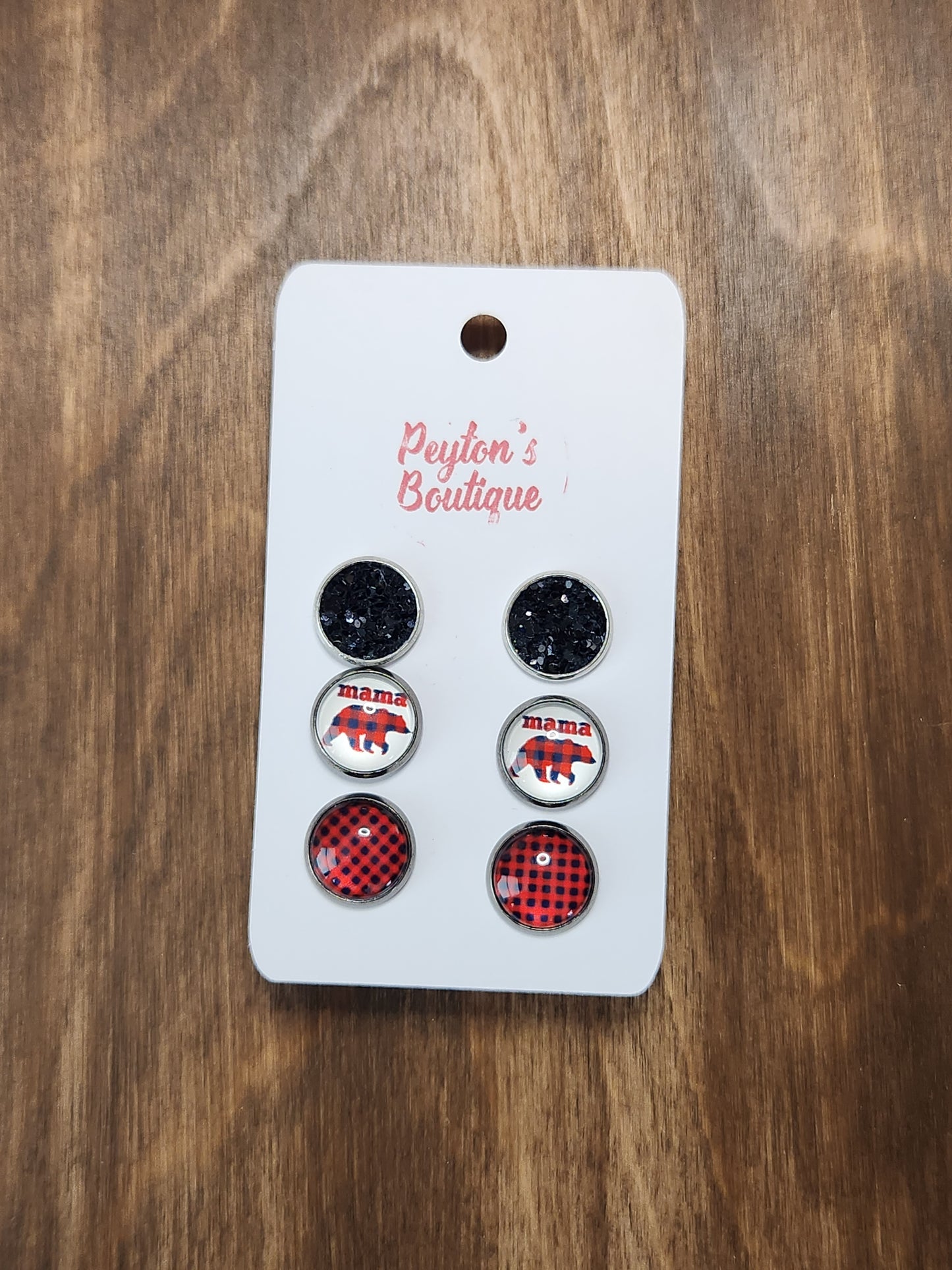 12mm Stud Earring Set Animals