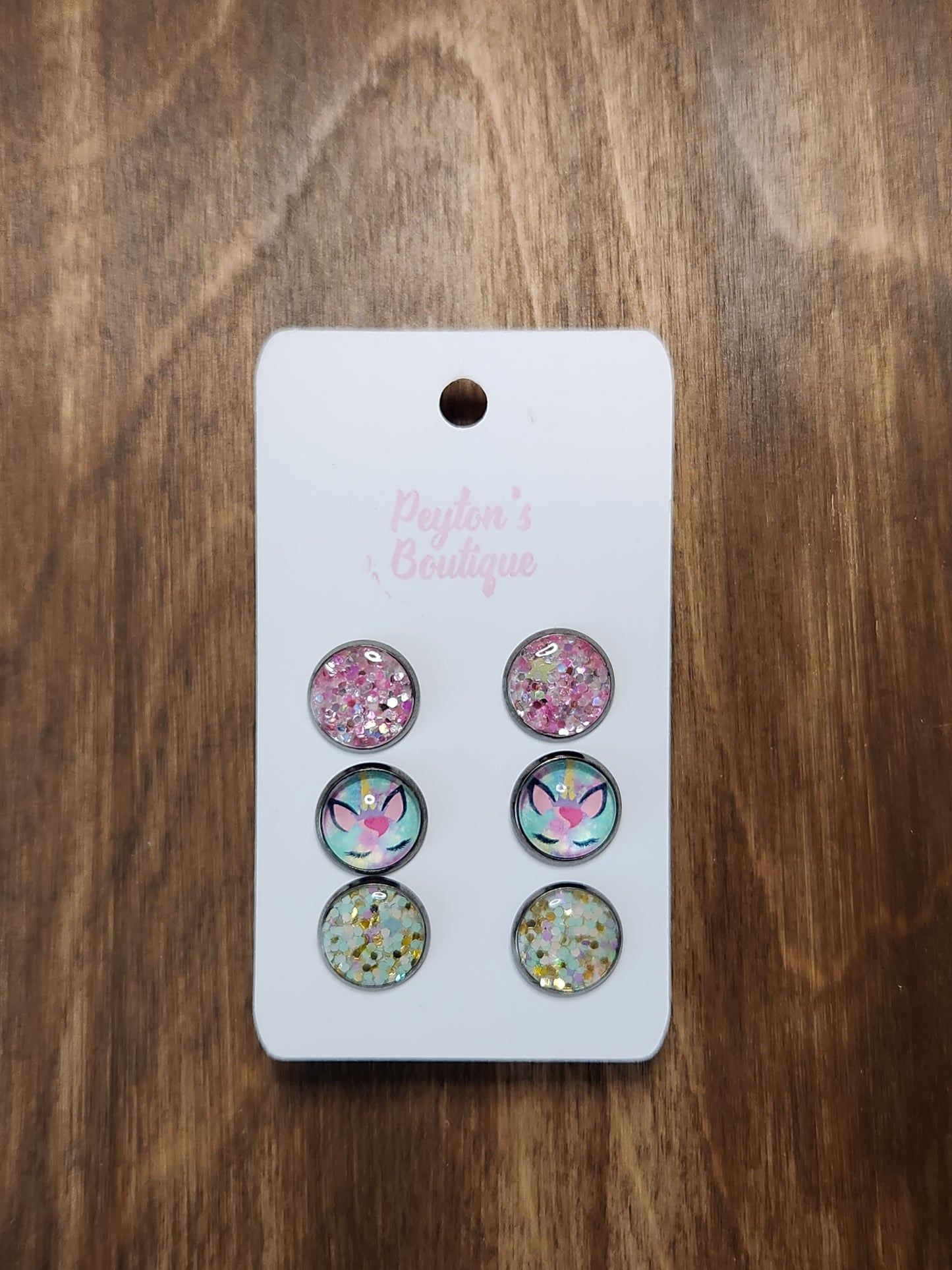 12mm Stud Earring Set Animals