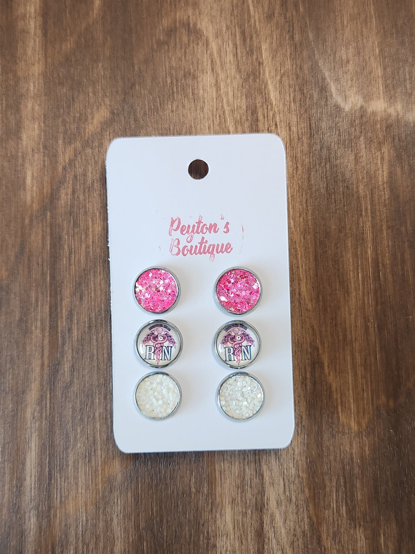 12mm Stud Earring Set