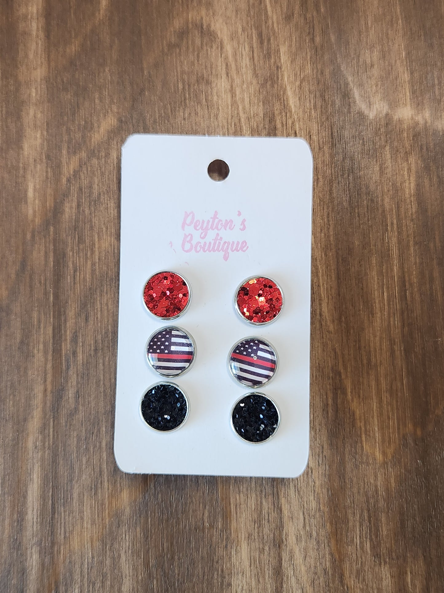 12mm Stud Earring Set First Responders