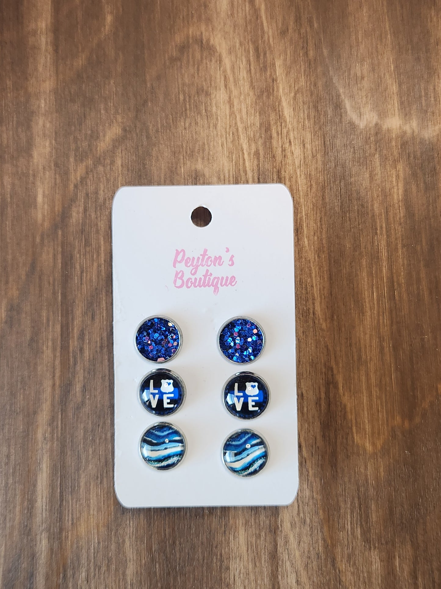 12mm Stud Earring Set First Responders