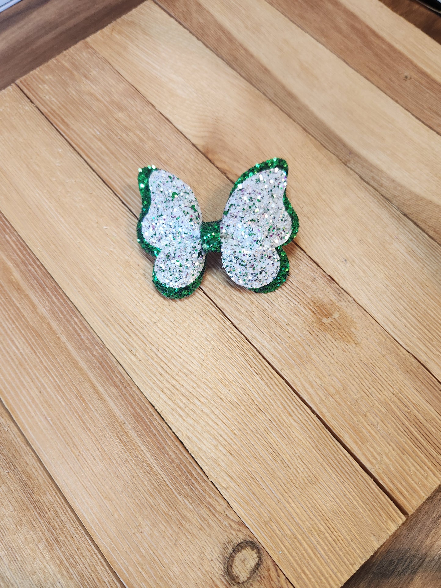 Faux Leather Butterfly Glitter