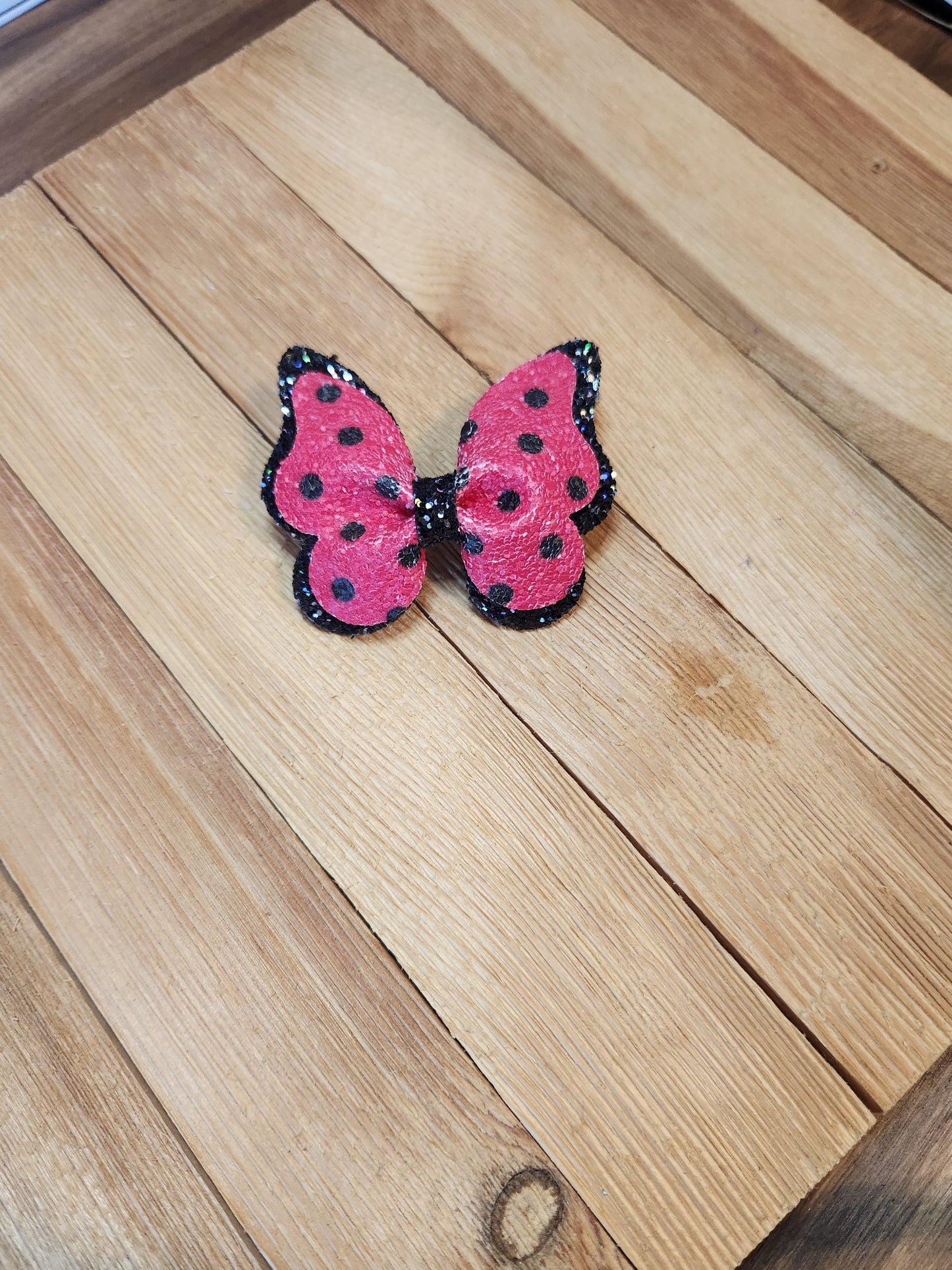 Faux Leather Butterfly Dots