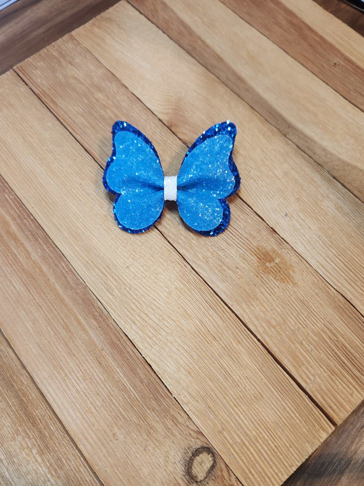 Faux Leather Butterfly Glitter