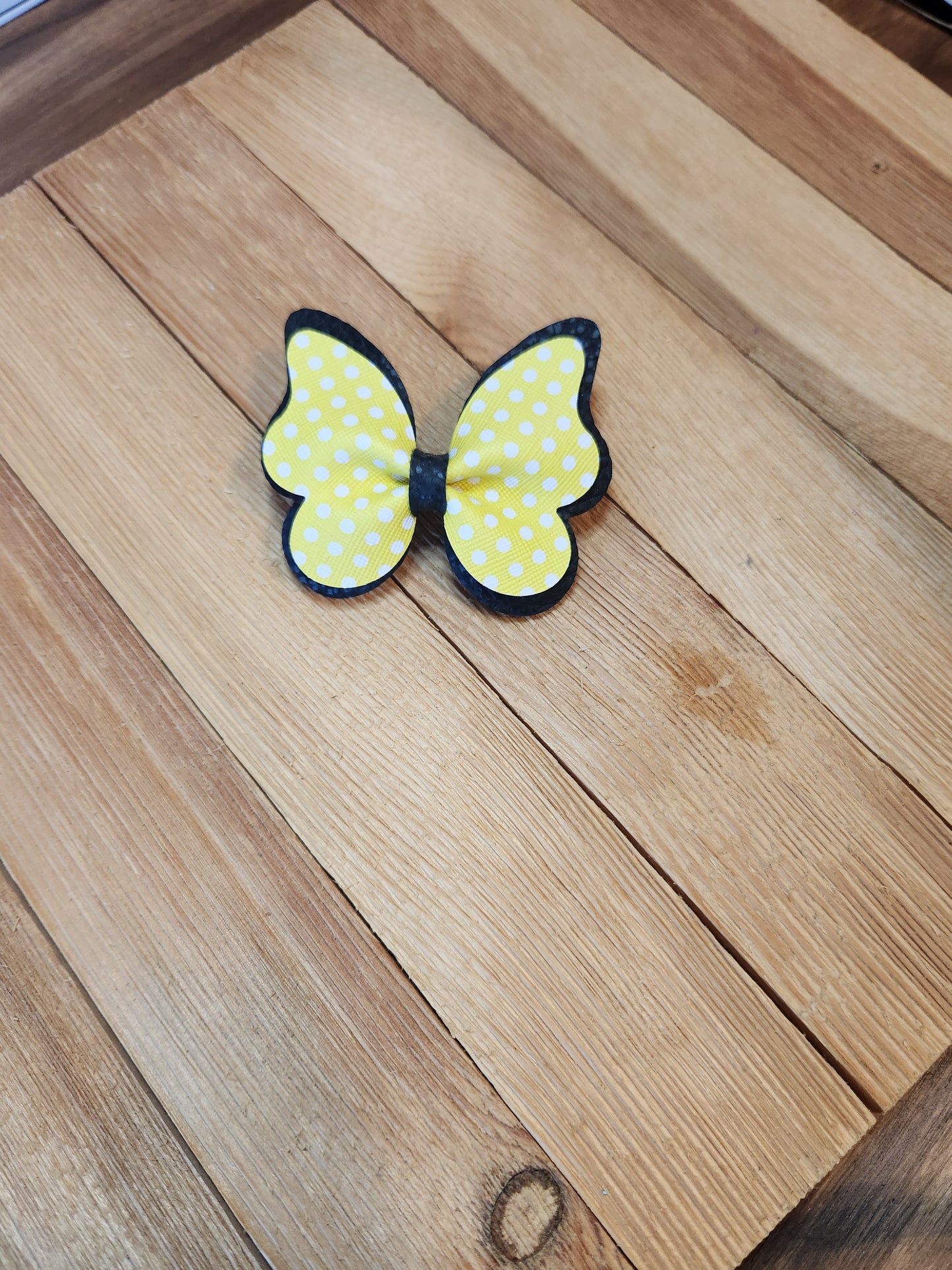 Faux Leather Butterfly Dots