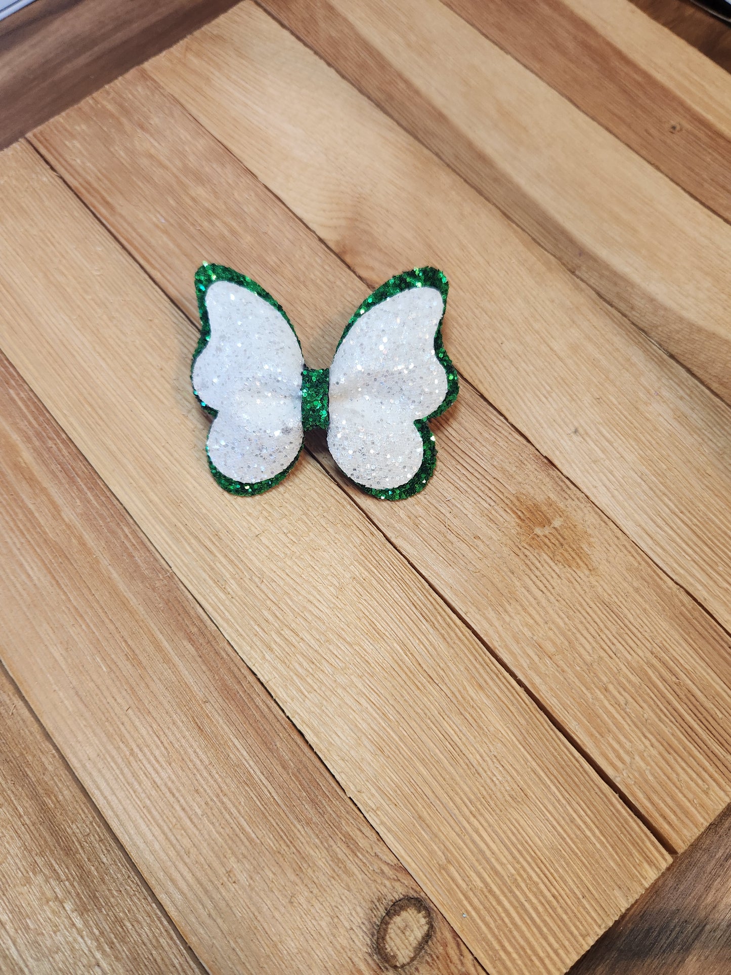 Faux Leather Butterfly Glitter