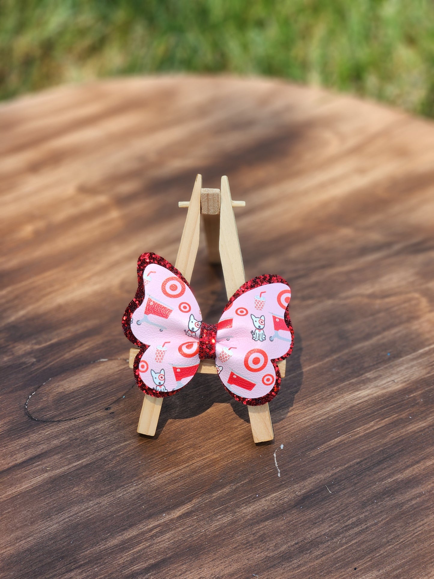 Faux Leather Butterfly