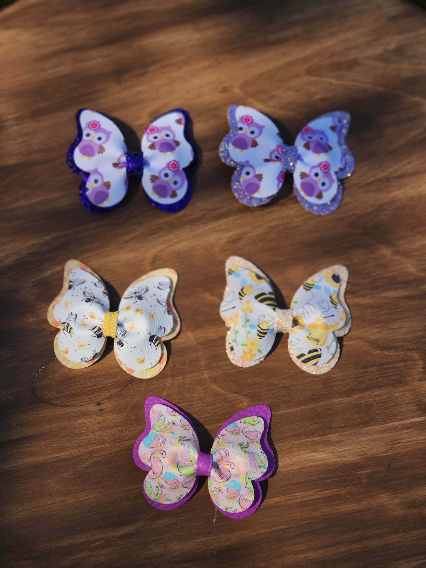 Faux Leather Butterfly Animals