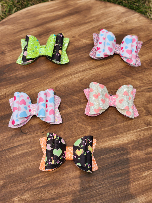 4" Chloe Bows Hearts