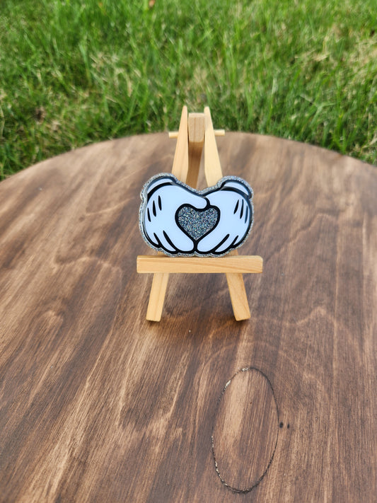 2.5" wide Heart gloves Magnet