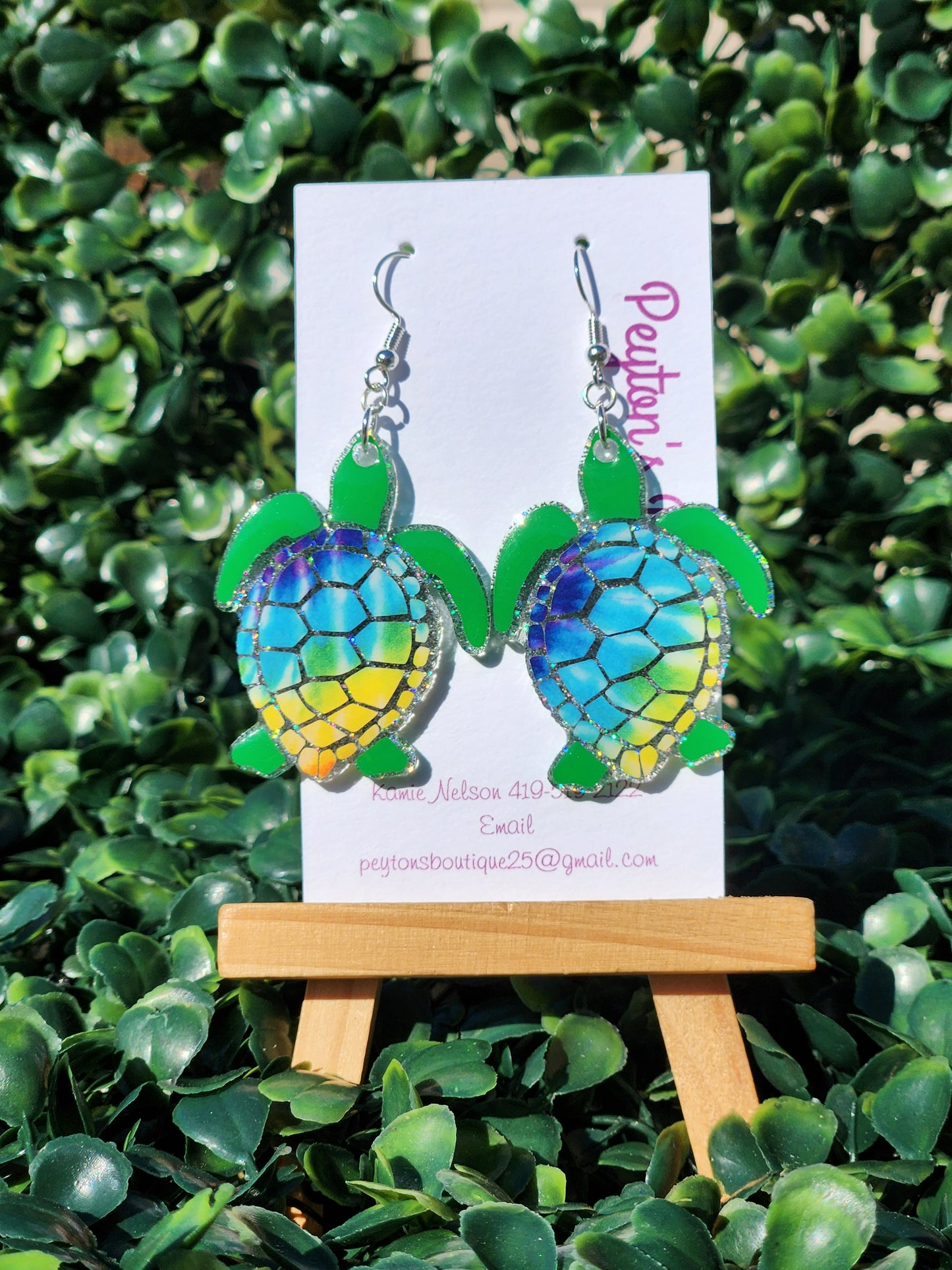 Acrylic Earrings Turtles
