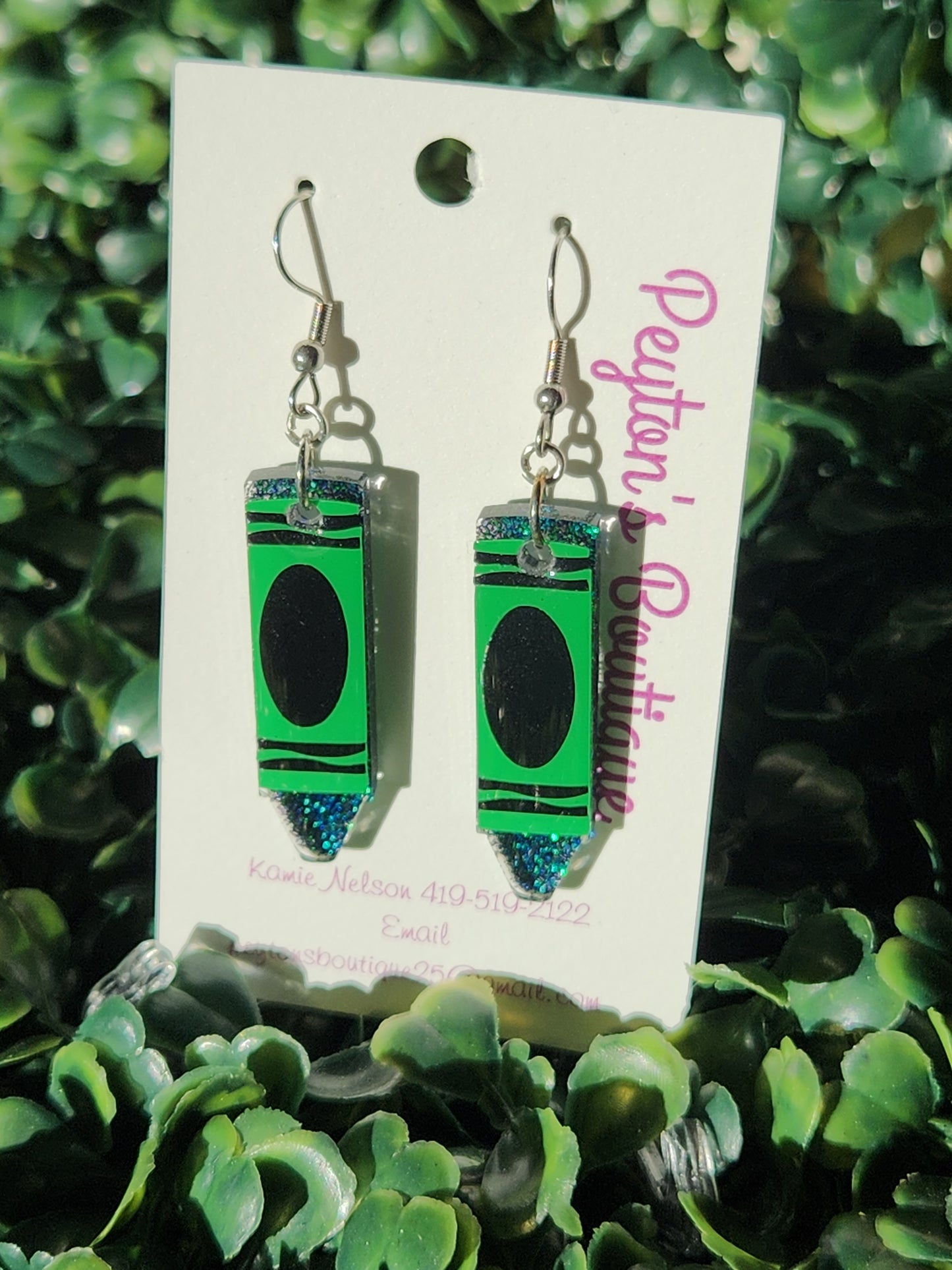 Acrylic Earrings Crayons