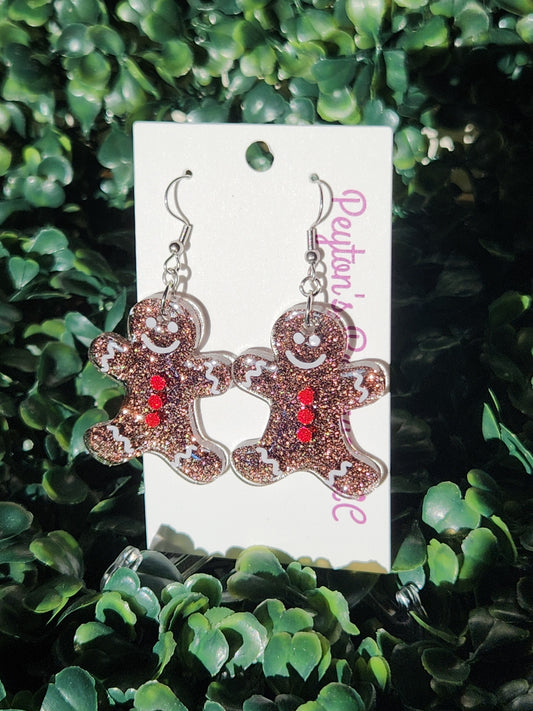 Acrylic Earrings Gingerbread
